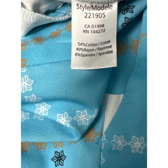 Inspired Style Ankle Pants Aqua Blue Check Size 10 Pockets Cotton Blend $124 NEW - Picture 6 of 16